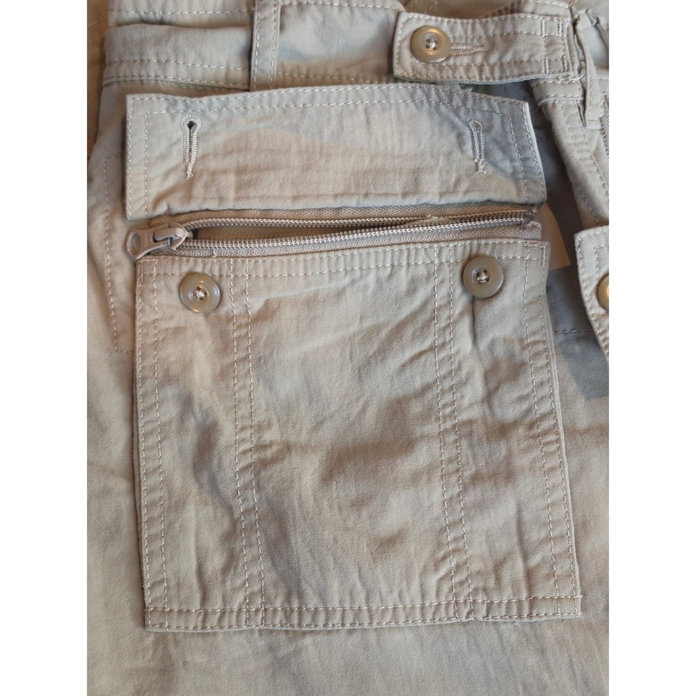Clothing Arts Pick-Pocket Proof Travel Cargo Shorts Khaki Tan Mens 34 Nylon - Picture 4 of 7